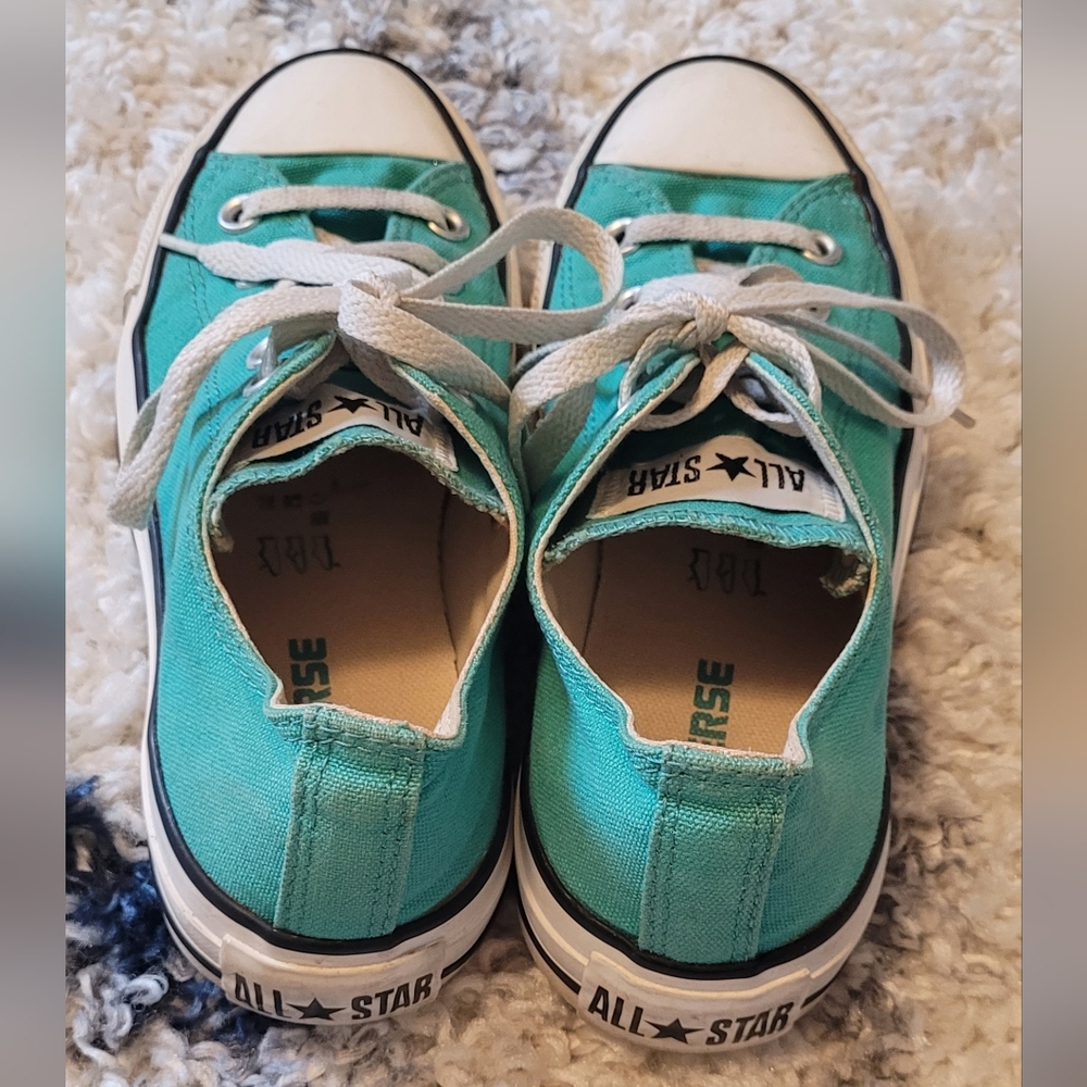 Teal Converse All Stars 🌟 Youth Size 4 - Picture 3 of 8